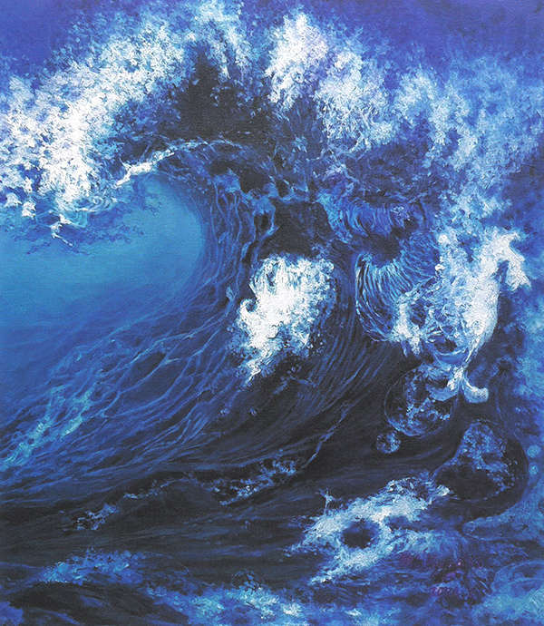 고미경 작, wave 1 53．0×45．5㎝ oil on canvas 2020ⓒ의협신문