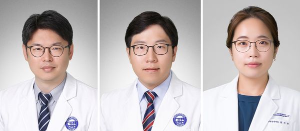 왼쪽부터 전홍재·김찬·천재경 분당차병원 암센터 교수.